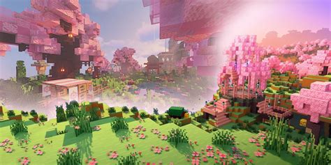 beautiful cherry blossom seeds minecraft|cherry blossom seed template minecraft.